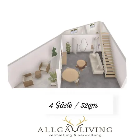 Allgaeu Living I Maisonette Stueble - - Parkplatz & Terrasse Immenstadt im Allgäu