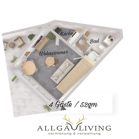 Allgaeu Living I Maisonette Stueble - - Parkplatz & Terrasse Appartamento *